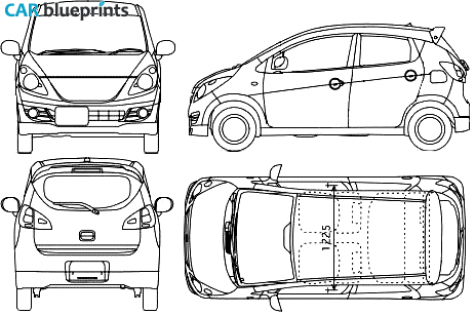 2007 Suzuki Cervo Hatchback blueprint