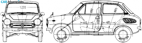 1930 Suzuki Fronte 360 Hatchback blueprint