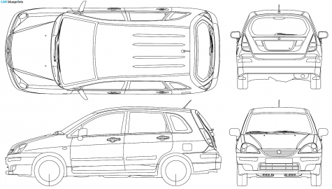 2005 Suzuki Liana 5-door Sedan blueprint