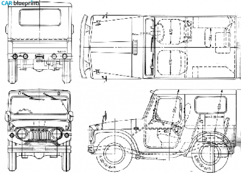 1972 Suzuki Lj 20 SUV blueprint