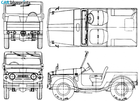 1970 Suzuki LJ10 SUV blueprint