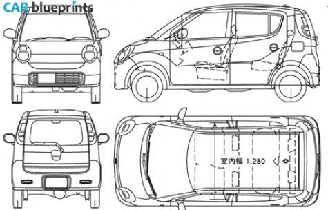 2006 Suzuki Mr Microvan blueprint