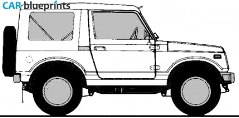 1982 Suzuki SJ-410 SUV blueprint