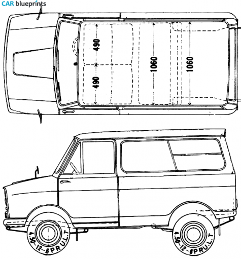 1961 Suzuki Suzulight Carry Van blueprint