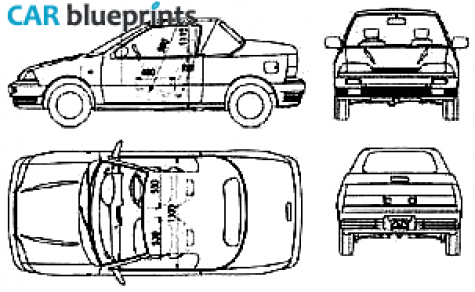 1988 Suzuki Swift Cabriolet blueprint