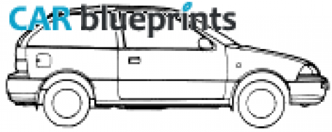 1989 Suzuki Swift MK2 3-door Hatchback blueprint