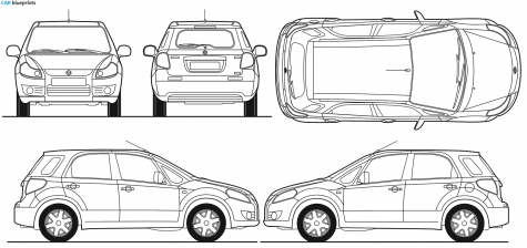 2006 Suzuki SX4 Streetline Hatchback blueprint