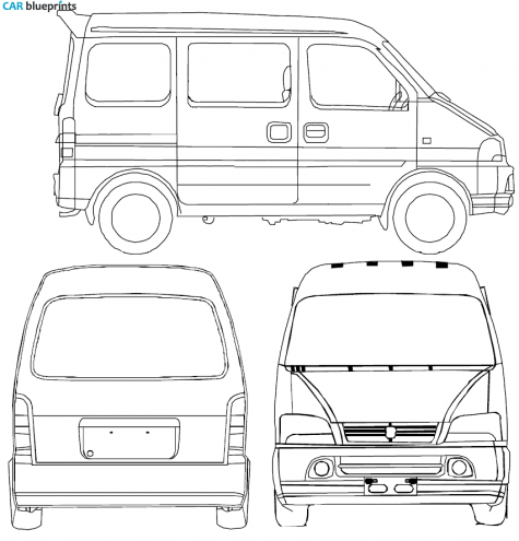 2007 Suzuki Versa Microvan blueprint