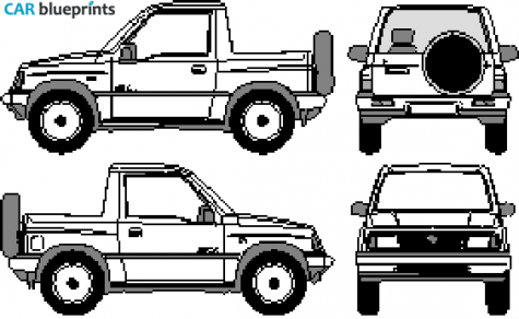 1994 Suzuki Vitara Soft Top Pick-up blueprint