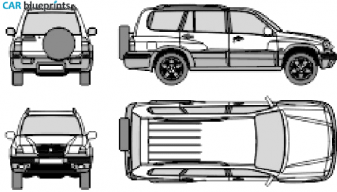 2004 Suzuki XL7 SUV blueprint