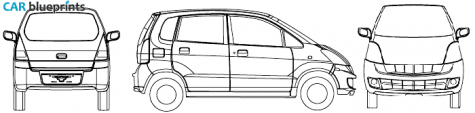 2001 Suzuki Zen Microvan blueprint