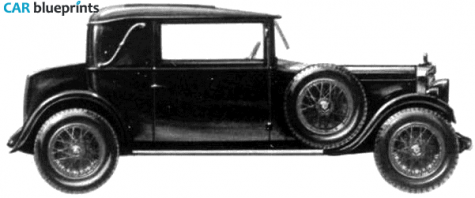 1929 Talbot 14/45 Weymann Sunshine Coupe blueprint