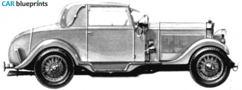 1930 Talbot 90 FHC Grose Coupe blueprint