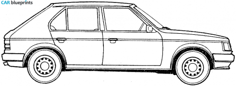 1979 Talbot Horizon 5-door Hatchback blueprint