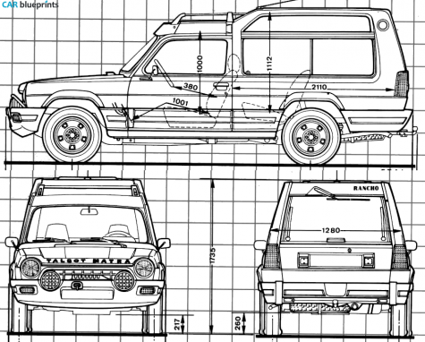 1981 Talbot Matra Rancho Wagon blueprint