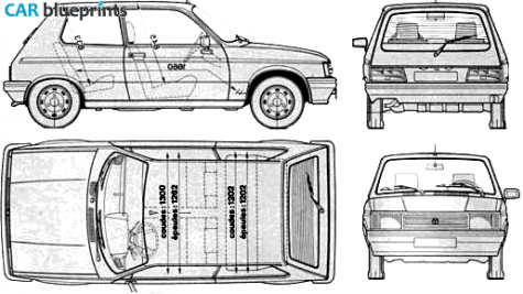 1982 Talbot Samba Hatchback blueprint