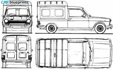 1984 Talbot - Simca 1100  Van blueprint