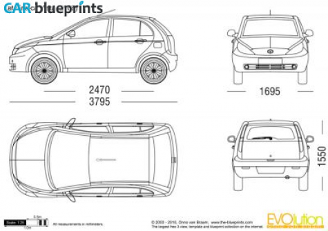 2008 Tata Indica Vista Hatchback blueprint