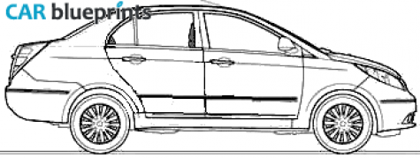 2009 Tata Indigo Manza Quadrajet 30 Sedan blueprint