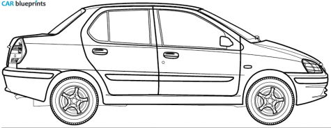 2004 Tata Indigo TDi Sedan blueprint