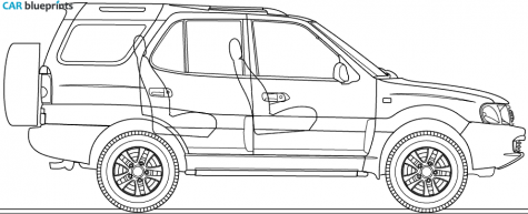 2005 Tata Safari SUV blueprint