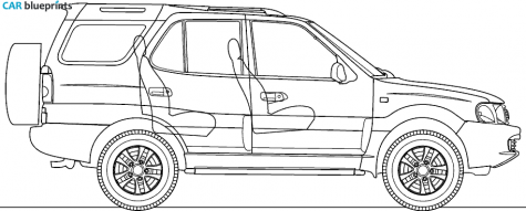 2005 Tata Safari DiCOR SUV blueprint