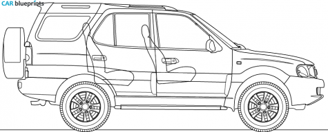 2007 Tata Safari DiCOR SUV blueprint