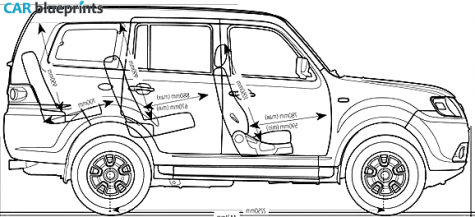 2008 Tata Sumo Grande SUV blueprint