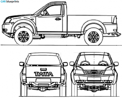 2008 Tata Xenon Pick-up blueprint