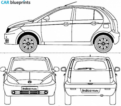 2011 Tata Indica Vista 90 Hatchback blueprint