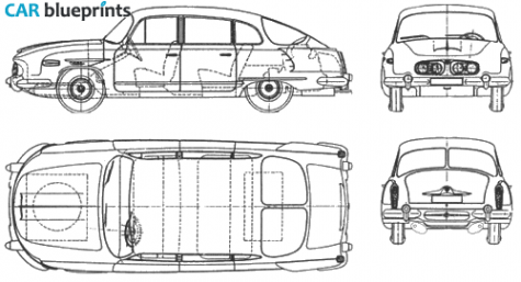 1963 Tatra 603 Sedan blueprint