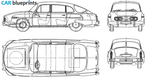 1972 Tatra 603 Sedan blueprint