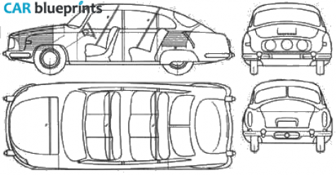 1962 Tatra 603 Sedan blueprint