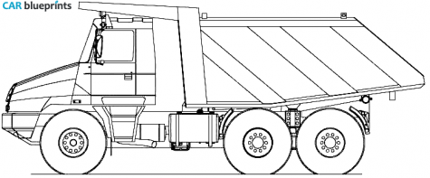 2007 Tatra Jamal T163-36 EKS 8 6x6 Truck blueprint