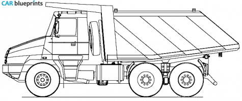 2007 Tatra Jamal T163-370 SKT 6x6 Truck blueprint