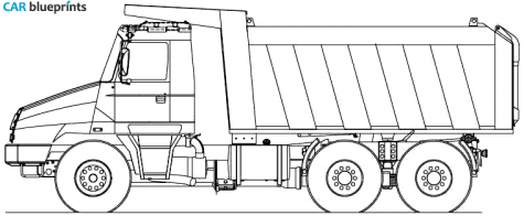 2007 Tatra Jamal T163-38 ESKT 6x6 Truck blueprint