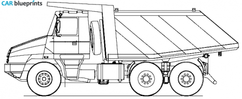 2007 Tatra Jamal T163-38 ESKT 6x6 Truck blueprint