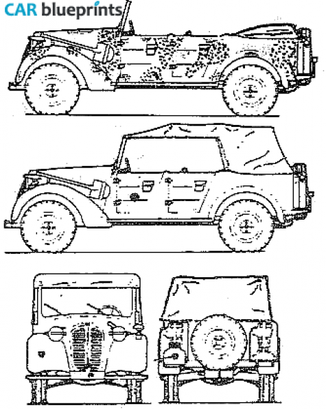 1943 Tatra T-57K SUV blueprint