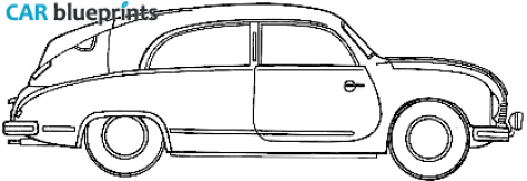 1960 Tatra T 601 Monte Carlo Hatchback blueprint