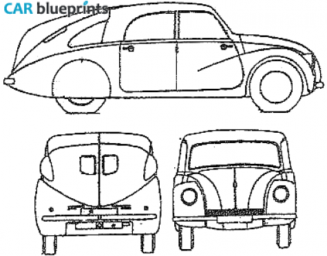 1936 Tatra T97 Limousine blueprint