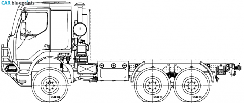 2007 Tatra T810 1ROR26 6x6 Truck blueprint