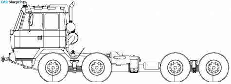 2007 Tatra T815 27ER96-28 8x8 Truck blueprint