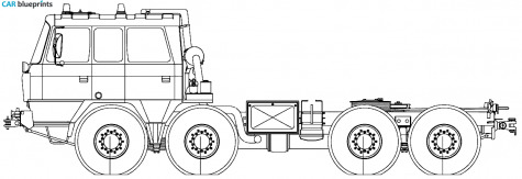 2007 Tatra T815 27ET96-28 8x8 Truck blueprint