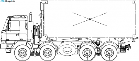 2007 Tatra T815 27OR84 8x8 Truck blueprint