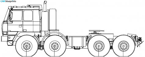 2007 Tatra T815 29ON9T 8x8 Truck blueprint