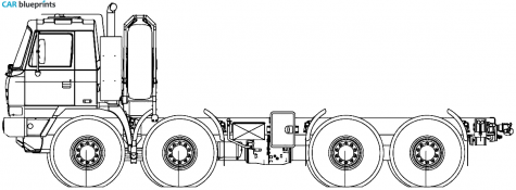 2007 Tatra T815 6MOR87 8x8 Truck blueprint