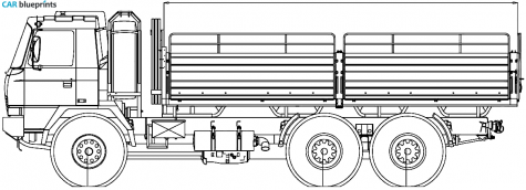 2007 Tatra T815 6MWV27 6x6 Truck blueprint