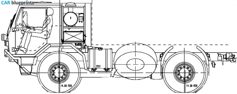 2007 Tatra T815 7BOR42 4x4 Truck blueprint