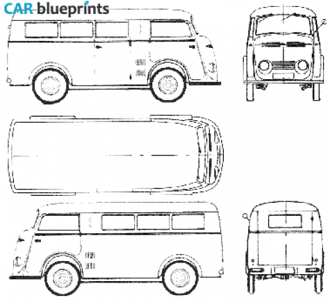 1952 Tempo Matador 1000 Minivan blueprint