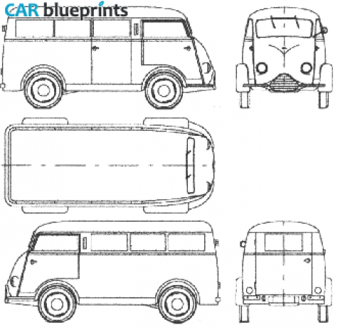 1953 Tempo Wiking Minivan blueprint